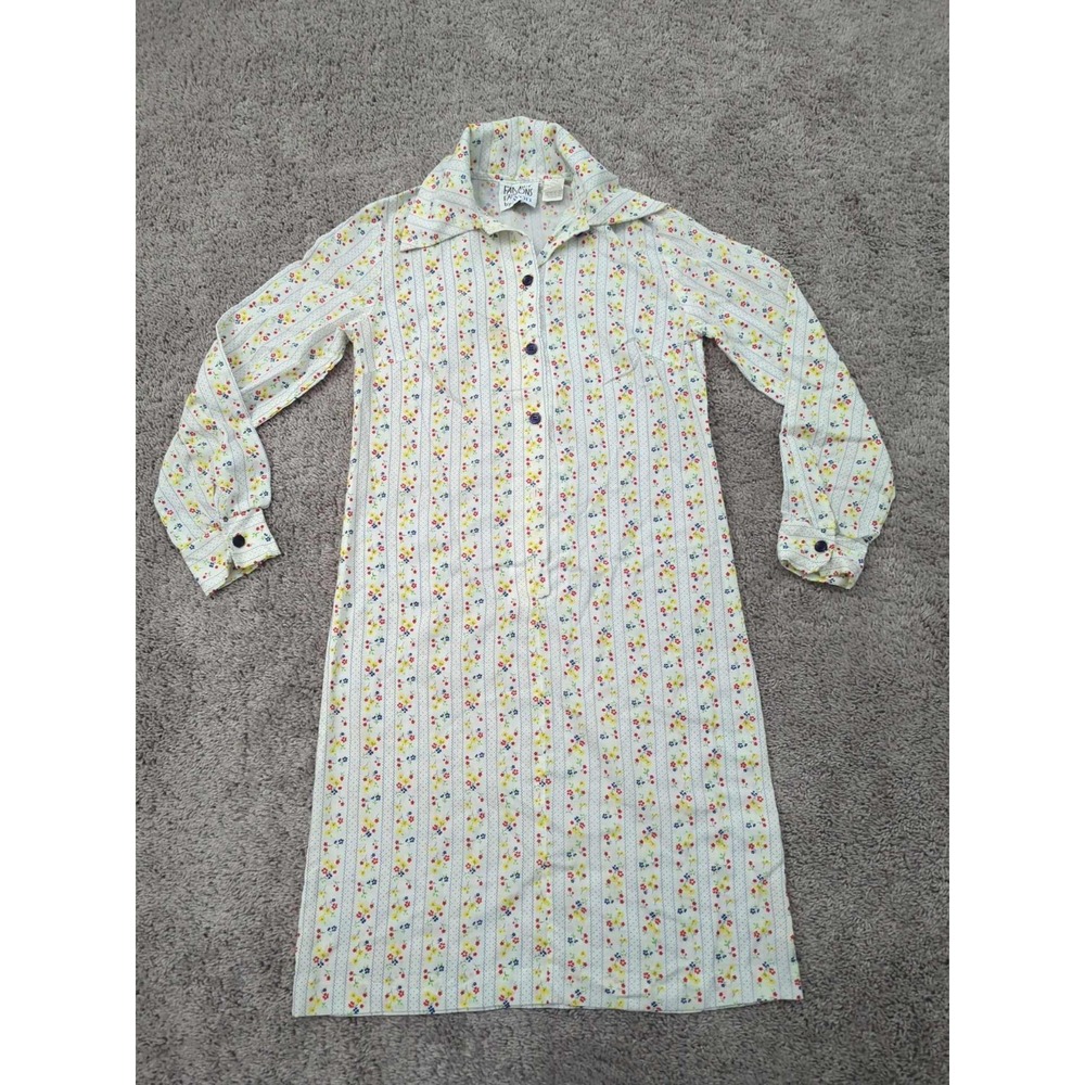 Vintage Family Fashions by Avon Nightgown Women 12 Floral Shirt Midi 1970s 1980s
